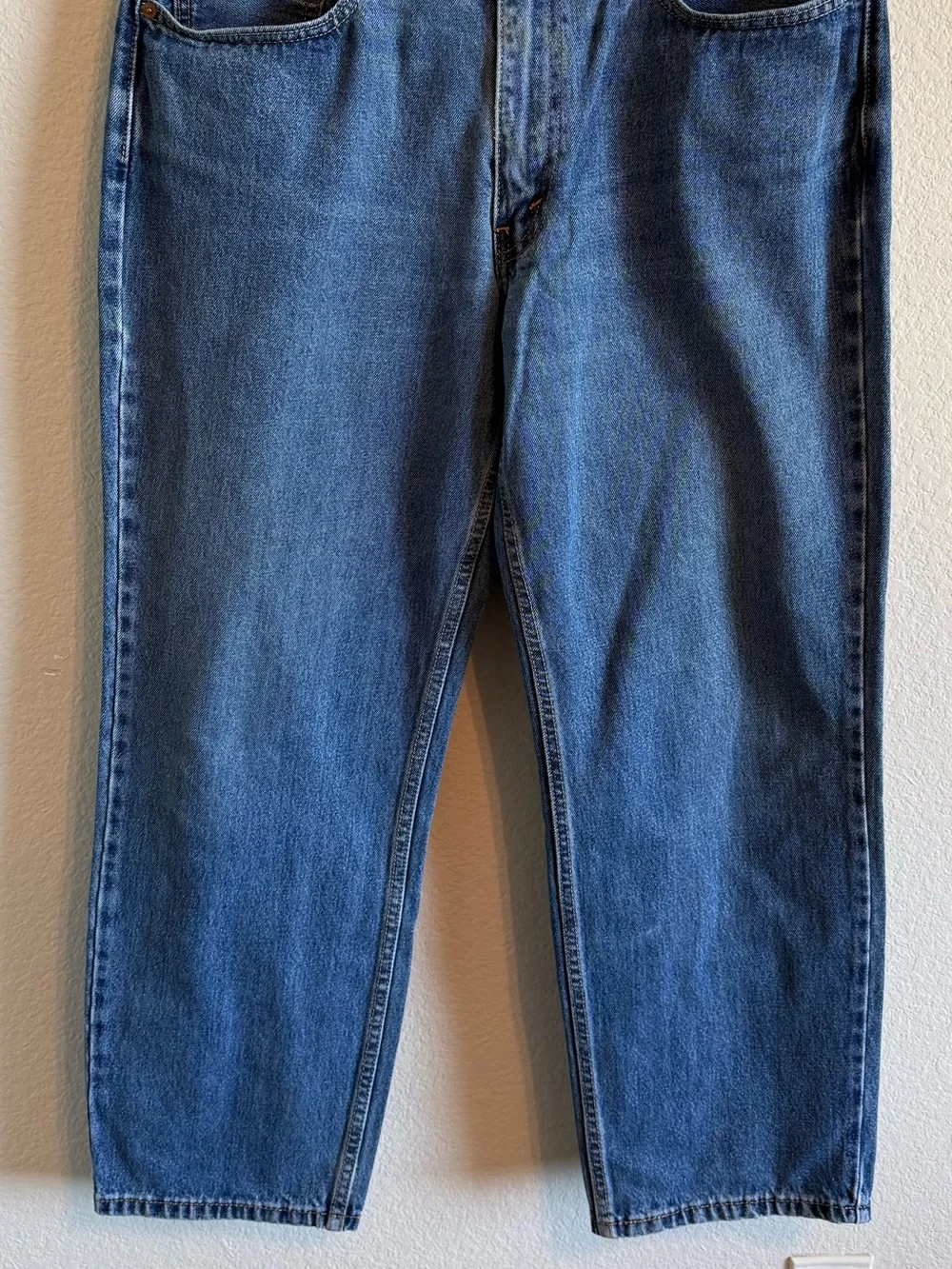 Levi's Straight Men’s 550 Relaxed Fit Jeans Blue Denim Dark Stone Wash 36 x 30
